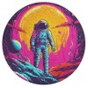 Neon Astronaut Rond Puzzle Adultes Amusant 68 Pièces Décoration De La Maison Soulagement du Stress Jeu Éducatif Jouet Jeu Int