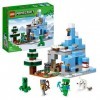 LEGO 21243 Minecraft Les Pics Gelés, Jouet Garçons et Filles 8 Ans, Cavernes des Montagnes, avec Figurines Steve, Creeper et 