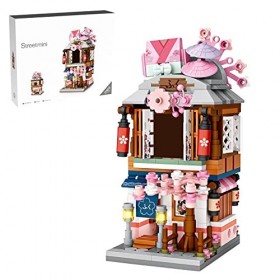 Myste Architecture Jeu de Construction, 418Pièces Japonais Street View Kimono Shop Maison de Ville Maquette Bâtiment Modulair