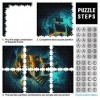 Puzzles 1000 Pièces pour Adultes Puzzles Bateau Pirate pour Adultes Puzzles en Carton Puzzles pour Adultes Cadeaux （Taille 26