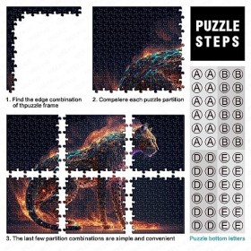 Puzzles pour Adultes Jaguar pour Adultes Puzzle 1000 pièces pour Adultes Adolescents Puzzles en Carton Cadeaux de Noël pour A