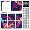 Puzzle 1000 pièces pour Adultes Puzzles Neon Slayer Puzzles en Carton Jeu de Puzzle Familial （Taille 26x38cm）