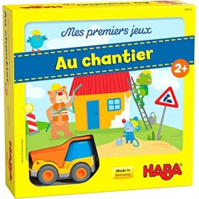 HABA - Mes Premiers Jeux - Au Chantier - Jeu de classement et de mémoire coopératif- Jeu Ludique et Interactif sur la Constru