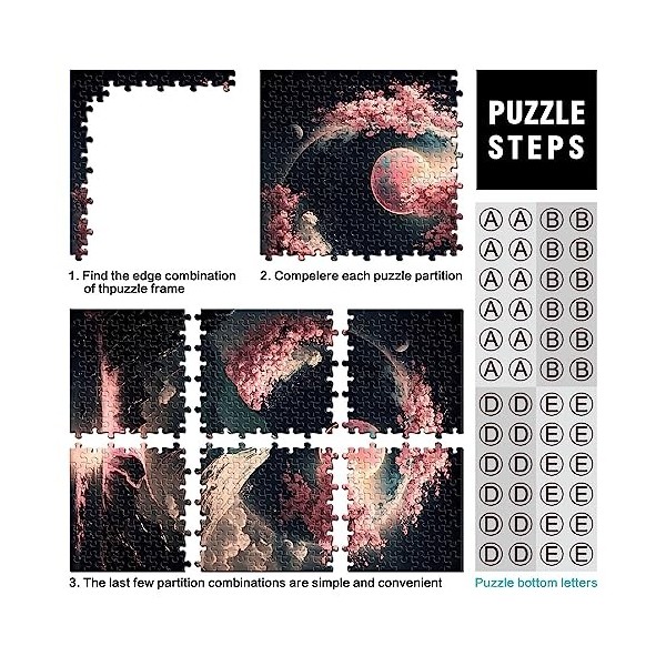 Puzzles pour Adultes 1000 pièces Paysage Japonais néon Puzzles en Carton Jeu Jouets pour Adultes 26x38 cm