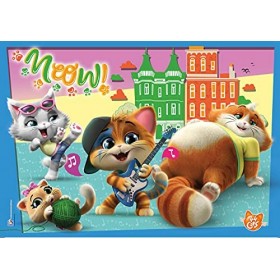 Clementoni Supercolor Puzzle-44 Cats-180 pièces-puzzle enfant-fabriqué en Italie, 7 ans et plus, 29763, Multicolore