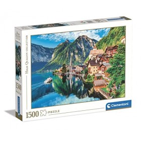 Clementoni 1500pzs Does Not Apply Collection Hallstatt 1500 pièces, Puzzle paysages, Divertissement Adulte-fabriqué en Italie