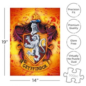 AQUARIUS 62178 Harry Potter Gryffindor Logo 500 pc Puzzle, Multi-Colored