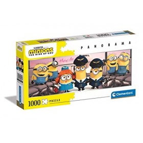 Clementoni- Minions 2 Panorama 2-1000 Pièces-Puzzle, Divertissement pour Adultes-Fabriqué en Italie, 39566
