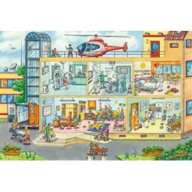 Schmidt Spiele- A lhôpital, Puzzles pour Enfants de 40 pièces, 56374, Coloré