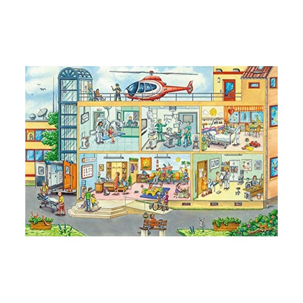 Schmidt Spiele- A lhôpital, Puzzles pour Enfants de 40 pièces, 56374, Coloré