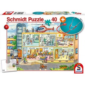 Schmidt Spiele- A lhôpital, Puzzles pour Enfants de 40 pièces, 56374, Coloré