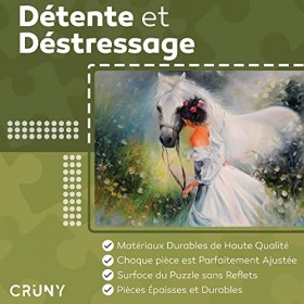 CRUNY Puzzle 1000 Pièces Adultes - Puzzle Zen pour la Détente et Relaxation - Puzzle Adulte 1000 Pièces - Beau Puzzle à Impre