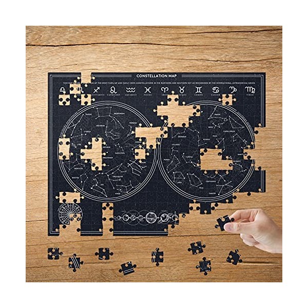 Gift Republic Glow In The Dark Constellation Jigsaw Puzzle 300 pcs 30x40 cm Rectangular Black