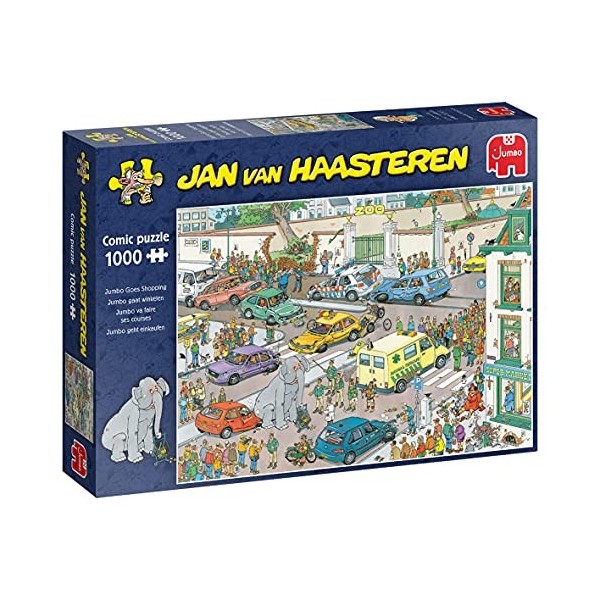 JUMBO Spiele-Jan Van Haasteren geht einkaufen-1000 Teile Jeu de Puzzle, 20028, Multicolore