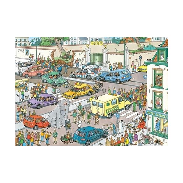 JUMBO Spiele-Jan Van Haasteren geht einkaufen-1000 Teile Jeu de Puzzle, 20028, Multicolore