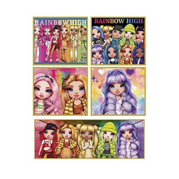 Clementoni Supercolor 10 in 1-Rainbow High Progressifs 60, 2x48, 4x30, 3x18 Pièces , Enfants 4 Ans, Puzzle Dessin Animé-Fabr