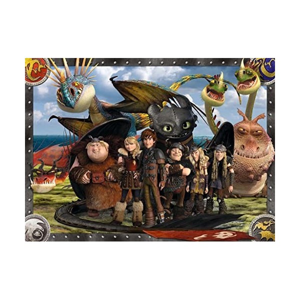 Ravensburger - 10549 - Puzzle Enfant Classique - Dragons - Krokmou Et Ses Amis - 100 Pièces XXL