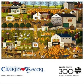 Buffalo Games - Charles Wysocki - Bread and Butter Farms - Puzzle de 300 grandes pièces