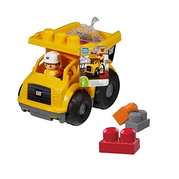 MEGA Bloks LilVéhicule Cat, jeu de voiture et de blocs de construction, 6 pièces, jouet pour bébé et enfant de 1 à 5 ans, CN