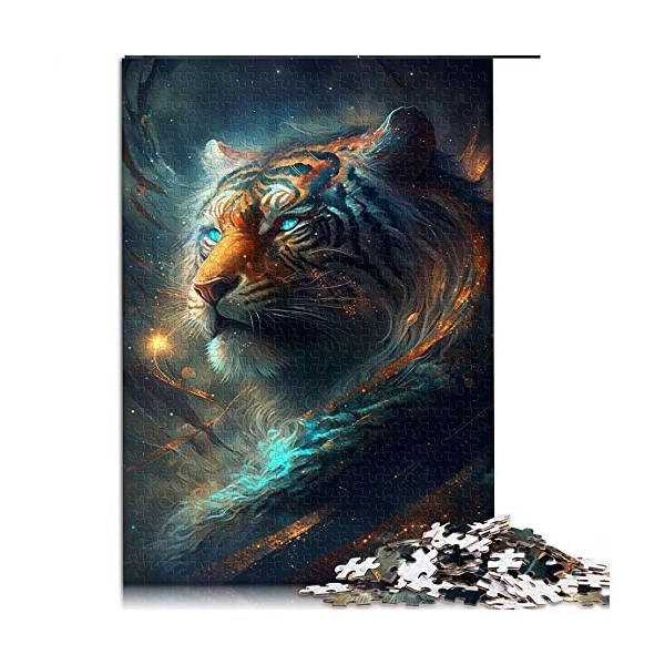 1000 Pièces Puzzles pour Adultes Nébuleuse Tigre Puzzles pour Enfants Puzzles en Carton Jeu de Puzzle Familial Taille 26x38c