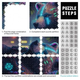 pour Adultes Puzzles Ours de Jardin Puzzles 1000 pièces pour Adultes pour Adultes et Enfants Puzzles en cartonJeu éducatif Dé