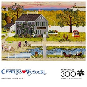 Buffalo Games - Charles Wysocki - Nantucket Flower Shop - Puzzle de 300 pièces