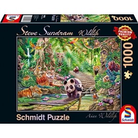 Schmidt Spiele 59962, Asian Wildlife, 1000 Piece Jigsaw Puzzle, Multicolore