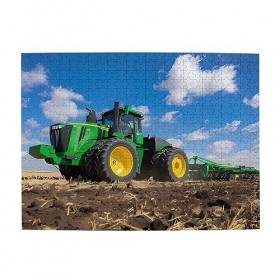 Puzzle en bois avec imprimé de tracteur de ferme - Puzzle amusant de 500 pièces pour anniversaire adulte