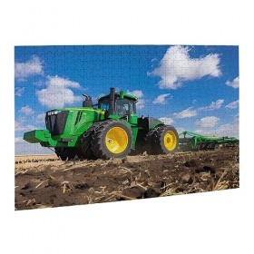 Puzzle en bois avec imprimé de tracteur de ferme - Puzzle amusant de 500 pièces pour anniversaire adulte