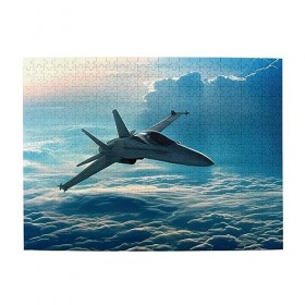 Puzzle personnalisé en bois avec impression de jets de chasse davion - Puzzle amusant de 500 pièces pour anniversaire adulte