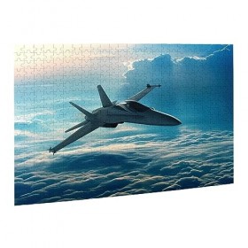 Puzzle personnalisé en bois avec impression de jets de chasse davion - Puzzle amusant de 500 pièces pour anniversaire adulte