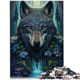 Puzzle Mandala Loup dans la Jungle 1000 pièces pour Adultes Planche 100% recyclée de qualité supérieure Cadeau danniversaire