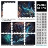 1000 Pièces Puzzles Tigre Puzzle pour Adultes Puzzles en Carton Jeu Éducatif pour Enfant Adulte Taille 26x38cm 