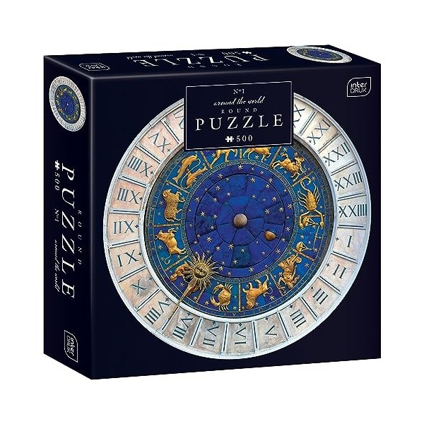 Interdruk- Puzzle, PUZ500RA1, Around The World No. 1, 63 cm Diameter 