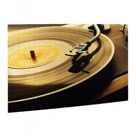 Puzzle personnalisé en bois avec impression de disques vinyles - Puzzle amusant de 500 pièces pour anniversaire adulte