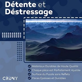 CRUNY Puzzle 1000 Pièces Adultes - Puzzle Zen pour la Détente et Relaxation - Puzzle Adulte 1000 Pièces - Beau Puzzle à Impre
