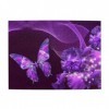Magnifique puzzle en bois avec imprimé floral et papillon violet - Puzzle amusant de 500 pièces pour adulte - Cadeau dannive