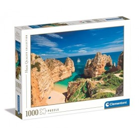 Clementoni Collection – Algarve Bay – 1000 pièces, Horizontal, Puzzle Paysage, Divertissement pour Adultes, fabriqué en Itali