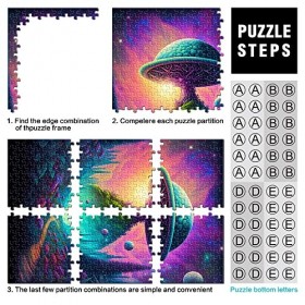 pour Adultes 1000 Pièces Weed Planet Puzzles pour Adultes Puzzles en Carton Puzzles pour Enfants Cadeaux Taille 26x38cm 