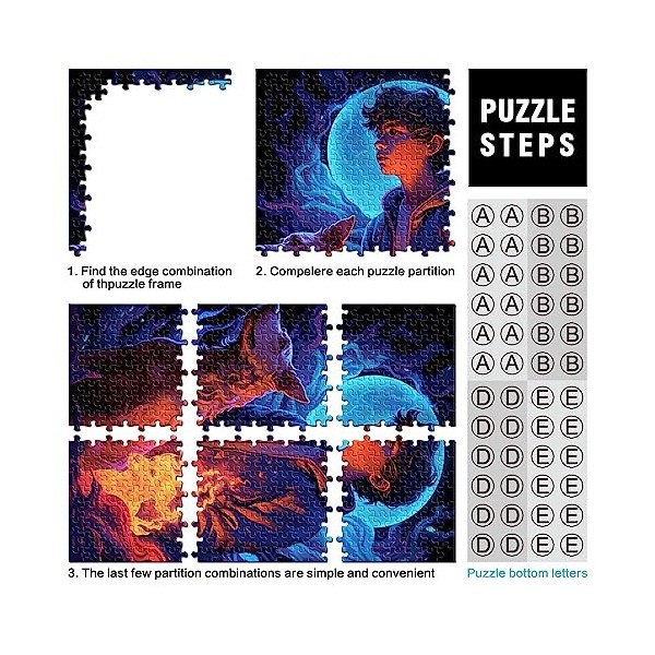 Puzzles Gardiens pour Adultes 1000 Puzzles en Carton recyclé pour Adultes Cadeaux 10,27 x 14,96 Pouces