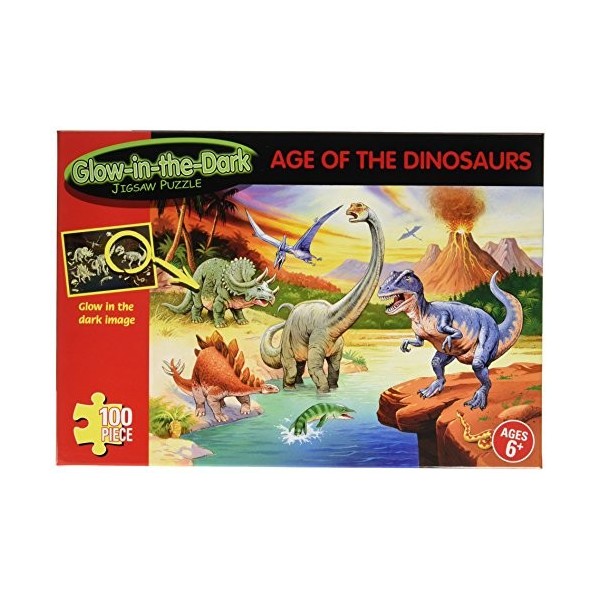 AGE OF THE DINOSAURS GLOW IN THE DARK PUZZLE 100 PIECES VERSION ANGLAISE 