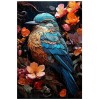 Puzzle en Bois pour Adultes 1000 pièces, pour Un Oiseau et des Fleurs dans Le Style de Couleur psychédélique,Puzzle Oiseau B