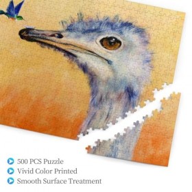 Puzzle en bois avec imprimé oiseau et autruche - Puzzle amusant de 500 pièces pour adulte - Cadeau danniversaire
