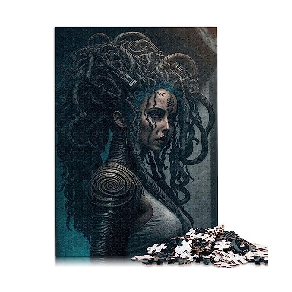 Puzzles pour Adultes Cadeaux Puzzle en Carton Medusa pour Adultes et Enfants 10,27 x 14,96 Pouces Puzzle pour Adultes