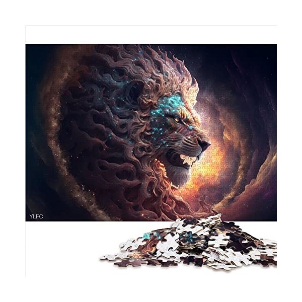 Puzzles 1000 pièces pour Adultes Puzzle léopard pour Adultes Puzzles en Carton Casse-tête pour Adultes （Taille 26x38cm）