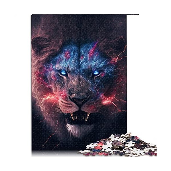 Puzzles 1000 pièces pour Adultes Puzzle léopard pour Adultes Puzzles en Carton Casse-tête pour Adultes （Taille 26x38cm）