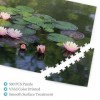 Magnifique puzzle en bois avec impression lotus personnalisable 500 pièces pour cadeau danniversaire adulte