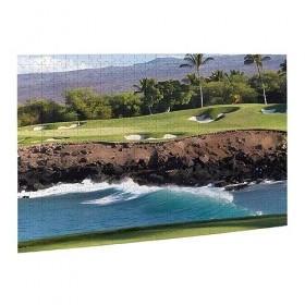 Hawaii Beach Golf Course Print Puzzle Puzzle personnalisé en bois Puzzle amusant 500 pièces pour anniversaire adulte