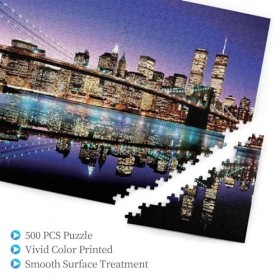 Puzzle personnalisé en bois avec impression pont de Brooklyn - Puzzle amusant de 500 pièces pour adulte - Cadeau danniversai