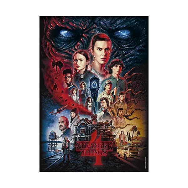Clementoni Stranger Things Things-1000 pièces Adultes, Puzzle Netflix-Made in Italy, Multicolore, 39686, Divertissement Fabri